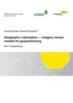 AS/NZS ISO 19130.1 AS/NZS ISO 19130.1