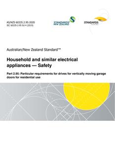 AS/NZS 60335.2.95 AS/NZS 60335.2.95