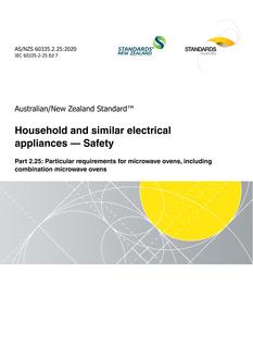 AS/NZS 60335.2.25 AS/NZS 60335.2.25