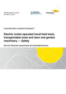 AS/NZS 62841.2.6 AS/NZS 62841.2.6