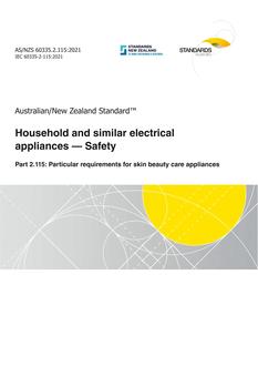 AS/NZS 60335.2.115 AS/NZS 60335.2.115