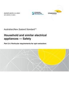 AS/NZS 60335.2.4 AS/NZS 60335.2.4
