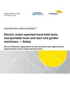 AS/NZS 62841.4.4 AS/NZS 62841.4.4