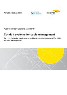AS/NZS 61386.22 AS/NZS 61386.22