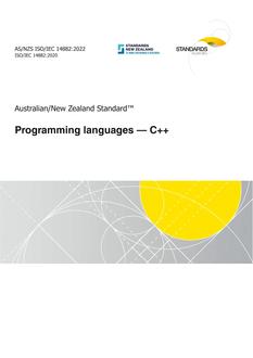 AS/NZS ISO/IEC 14882 AS/NZS ISO/IEC 14882