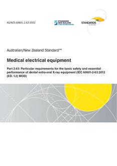 AS/NZS 60601.2.63 AS/NZS 60601.2.63
