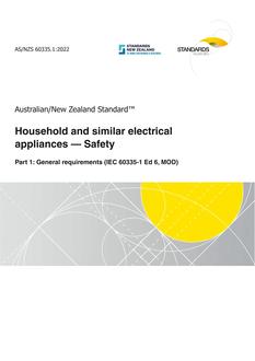 AS/NZS 60335.1 AS/NZS 60335.1