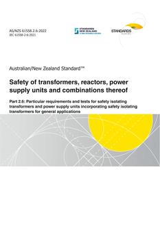 AS/NZS 61558.2.6 AS/NZS 61558.2.6