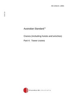 AS 1418.4-2001 AS 1418.4-2001