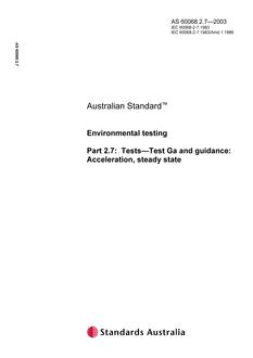 AS 60068.2.7 AS 60068.2.7