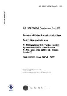 AS 1684.2 N1 N2 SUPP 2-1999 PDF