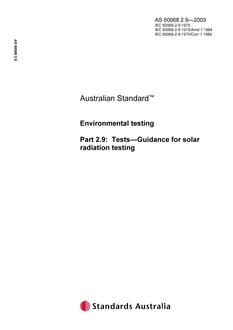 AS 60068.2.9 AS 60068.2.9