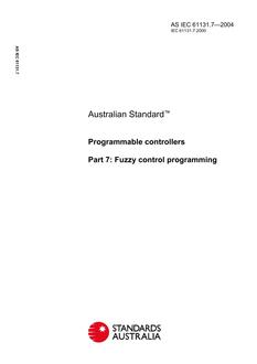 AS IEC 61131.7 AS IEC 61131.7