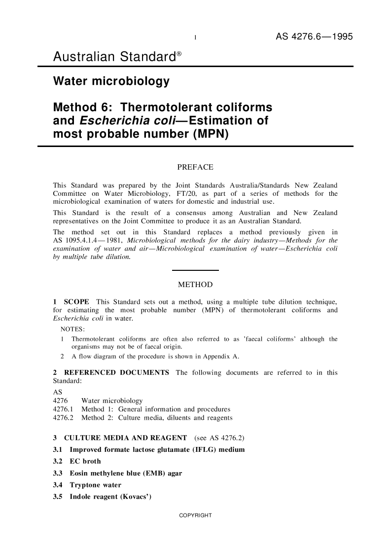 AS 4276.6-1995 AS 4276.6-1995