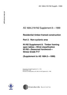 AS 1684.2 N1 N2 SUPP 8-1999 PDF