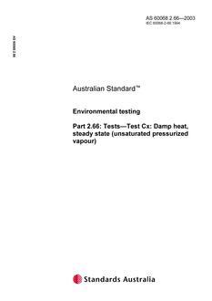 AS 60068.2.66 AS 60068.2.66