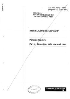 AS 1892.4(INT)-1992 AS 1892.4(INT)-1992