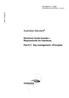AS 2805.6.1-2002 AS 2805.6.1-2002