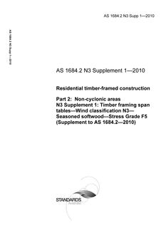AS 1684.2 N3 Supp 1-2010 PDF