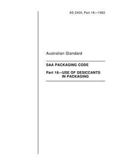 AS 2400, Part 18 AS 2400, Part 18
