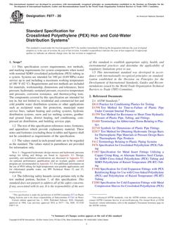 ASTM F877-20 ASTM F877-20