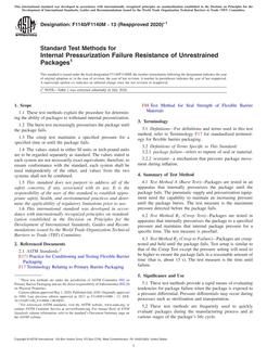 ASTM F1140/F1140M ASTM F1140/F1140M