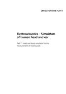 BS DD IEC/TS 60318-7:2011 BS DD IEC/TS 60318-7:2011