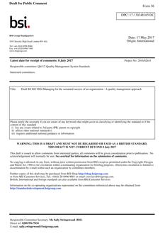 BS ISO/DIS 9004.1 BS ISO/DIS 9004.1