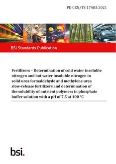 BS PD CEN/TS 17403 BS PD CEN/TS 17403