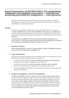 BS 5306-8 EXCOMM FRRE BS 5306-8 EXCOMM FRRE