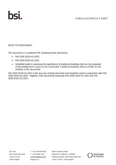 BS PAS 2035/2030 BS PAS 2035/2030