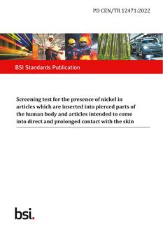 BS PD CEN/TR 12471 BS PD CEN/TR 12471