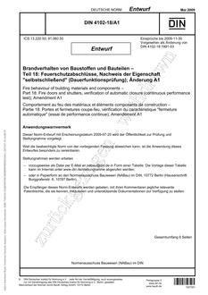 DIN 4102-18/A1 - DRAFT