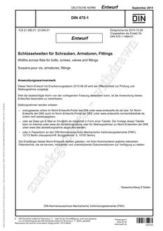DIN 475-1 – DRAFT DIN 475-1 - DRAFT