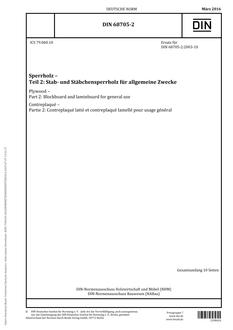 DIN 68705-2 DIN 68705-2