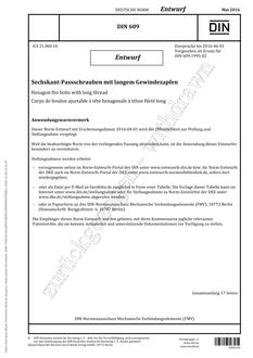 DIN 609 - DRAFT