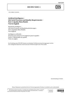 DIN SPEC 92001-1 DIN SPEC 92001-1