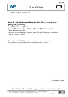 DIN SAE SPEC 91381 DIN SAE SPEC 91381