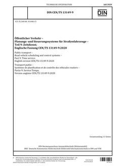 DIN CEN/TS 13149-9 DIN CEN/TS 13149-9