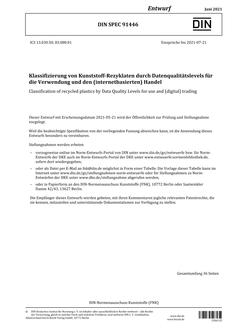 DIN SPEC 91446 – DRAFT DIN SPEC 91446 - DRAFT