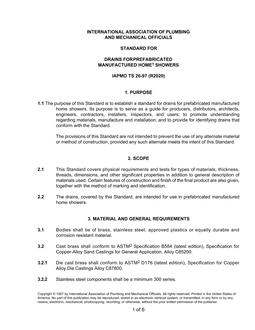 IAPMO TS 26 IAPMO TS 26