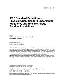 IEEE 1139-1999 IEEE 1139-1999