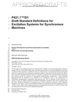 IEEE 421.1 IEEE 421.1