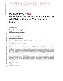 IEEE C37.104 IEEE C37.104