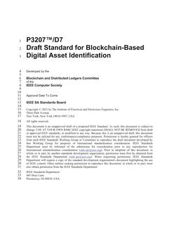 IEEE P3207 IEEE P3207