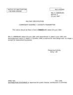 MIL MIL-C-14880B Notice 3 – Inactivation MIL MIL-C-14880B Notice 3 - Inactivation