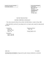 MIL MIL-C-46110B Notice 2 – Inactivation MIL MIL-C-46110B Notice 2 - Inactivation