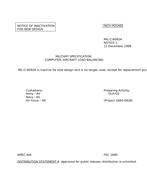 MIL MIL-C-6092A Notice 1 – Inactivation MIL MIL-C-6092A Notice 1 - Inactivation