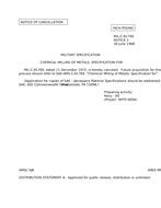 MIL MIL-C-81769 Notice 1 – Cancellation MIL MIL-C-81769 Notice 1 - Cancellation