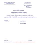 MIL MIL-A-70833A Notice 1 – Inactivation MIL MIL-A-70833A Notice 1 - Inactivation